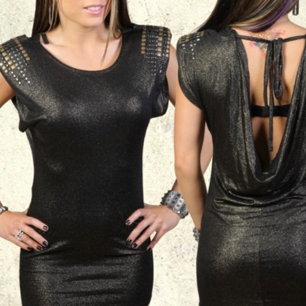Urban Behavior Shena Metal Studded Metalic Top